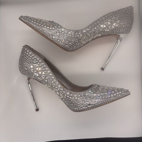 Steve Madden Vivid Rhinestone 4" Stiletto Pumps Size 10M - Picture 7 of 11